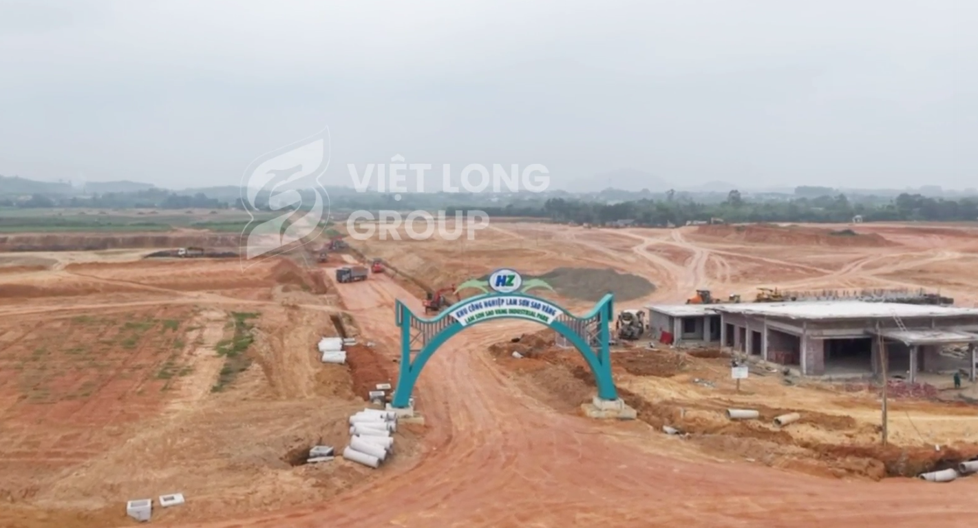 KCN Lam Sơn Sao Vàng đang được thi công khẩn trương để kịp tiến độ